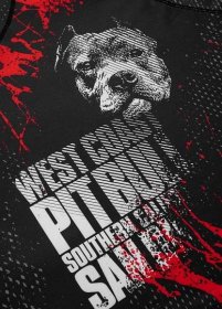 PitBull West Coast Pánský Pit Bull West Coast Mesh Performance Pro Plus na zádech s potištěným dlouhým rukávem Blood Dog II