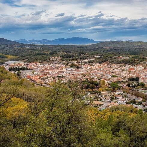 General view of Santa Coloma de Farners, Girona