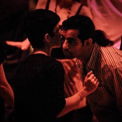 Neda Rahmanian & Rony Barrak at Morgenland Party © Philippe Frese