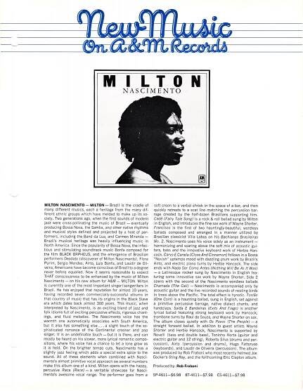 Milton Nascimento | On A&M Records