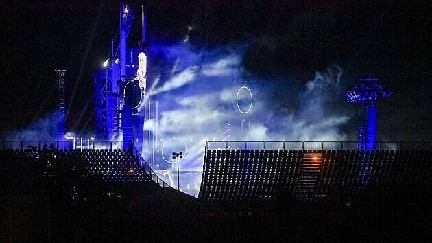 Zkoušky před pražskými koncerty skupiny Rammstein. (13. května 2022)