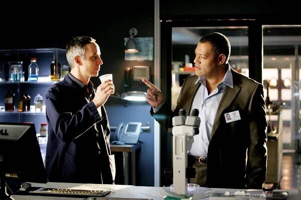 Kriminálka Las Vegas - Temná šichta - Z filmu - Wallace Langham, Laurence Fishburne
