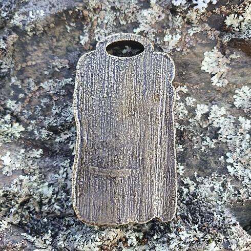 FEHU - runa amulet, zinek, staromosaz