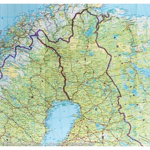 Mapa Skandinávie 1:2 mil.
