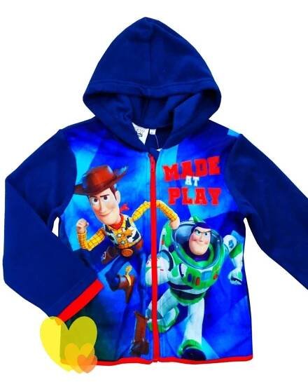 Mikina TOY STORY fleece na zip modrá