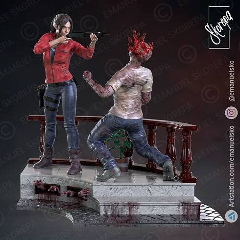 Claire1.jpg RESIDENT EVIL 2 FULL DIORAM