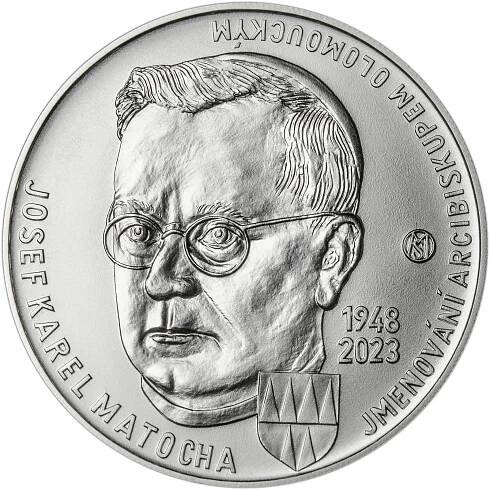 Studiová fotografie 2023 b.k. - 200 Kč Josef Karel Matocha jmenován arcibiskupem olomouckým. Copyright Pražská mincovna, Zlatovna. Všechna práva vyhrazena.