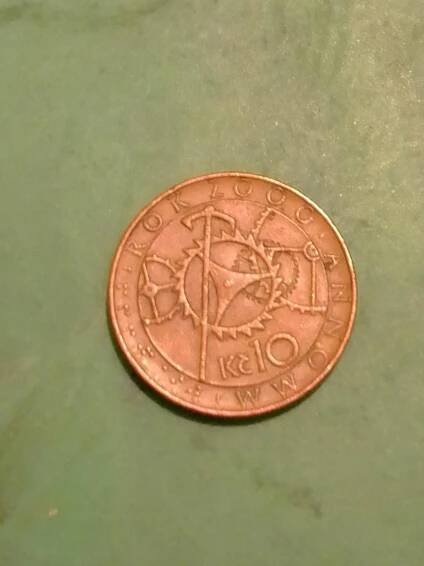 10kc rok 2000 s orlojem,vyhledavany - Numismatika