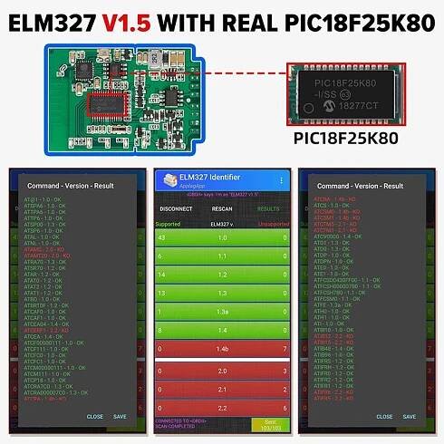 ELM327 V1.5 OBD2 skener PIC18F25K80 BT/Wifi ELM 327 OBD diagnostický nástroj do auta pro Android / IOS PK Vgate Icar2 Code Reader