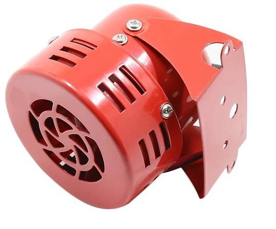 Loud Sound Horn 12V 105dB Electric Car Driven Brake Motor Air Raid Siren Horn Alarm Loud 50s Red for Car Truck Motorcycle