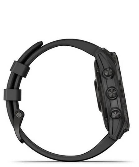 Garmin fēnix 7 Sapphire Solar Edition, Carbon Gray DLC Titanium/Black Band