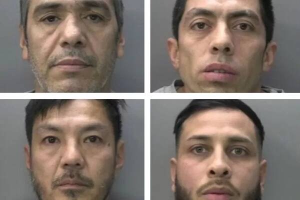 (From top left, clockwise) Nelson Rojas, Pablo Rogas-Romero, Daniel Guzman and Victor Alfredo Higuchi Campos went on a Christmas and New Year burglary spree across four counties