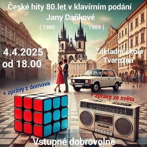České hity 80. let v klavírním podání Jany Daňkové - Tvarožná