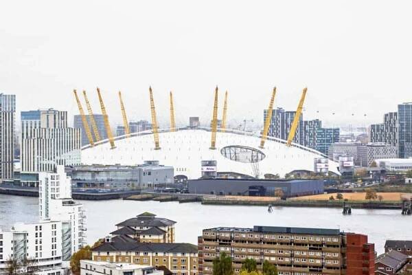 Cityscape of The O2 Arena architecture in London — Stock obrázek
