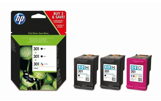 Inkoustová náplň HP 301 kombinované balení (E5Y87EE)