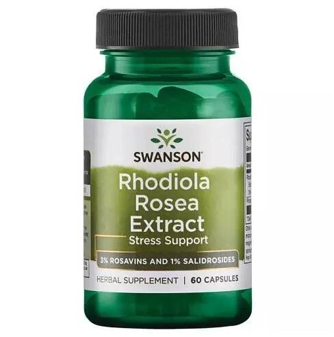 Swanson - Rhodiola Rosea Extract, 60 kapslí
