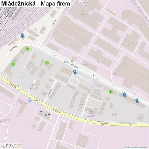 Mládežnická - mapy | Kurzy.cz