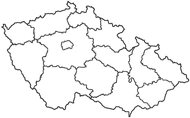 Slepá mapa kraje ČR