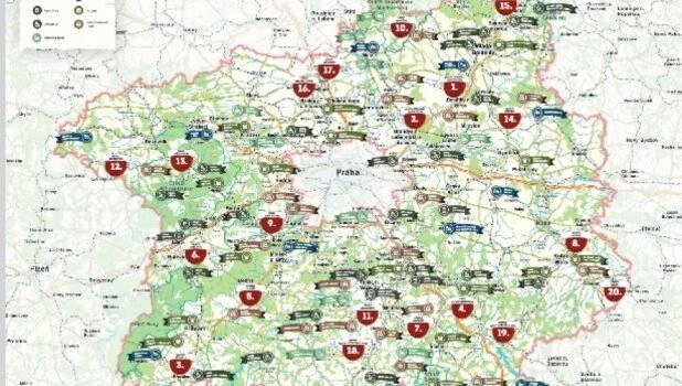Od majestátních hradů po elegantní zámky: Objevte bohatství středních Čech díky speciální mapě | Babinet.cz