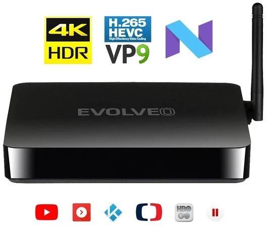 Evolveo MultiMedia Box M4: Ultra HD, Android 7.1, HLG i HDR10