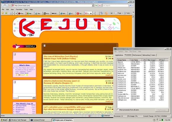 Memory Usage Test: Firefox 2 & 3, Opera 9, IE 7 / Tes Pemakaian Memori: Firefox 2 & 3, Opera 9, IE 7