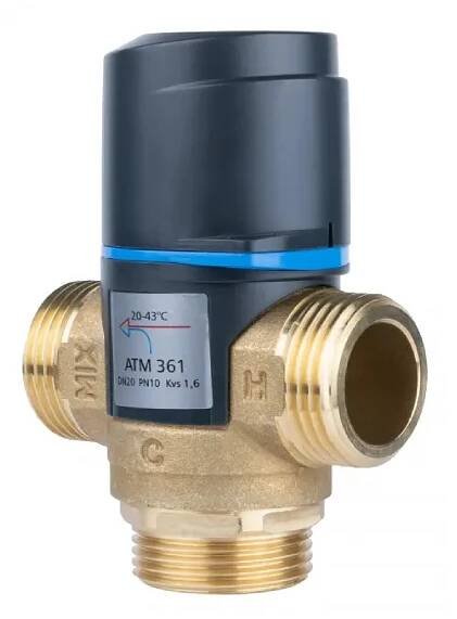Termostatický směšovací ventil ATM 361, DN20, G1", 20 ÷ 43 °C, Kvs 1,6 m³/h - AFRISO.CZ