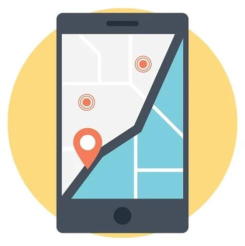 Android gps tracker. Navigační technologie — Ilustrace