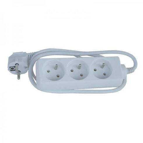 Prodlužka 220V 2m, 3 zásuvky