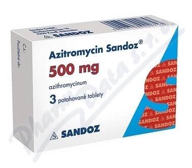 Azitromycin Sandoz 500mg tbl.flm.3x500mg