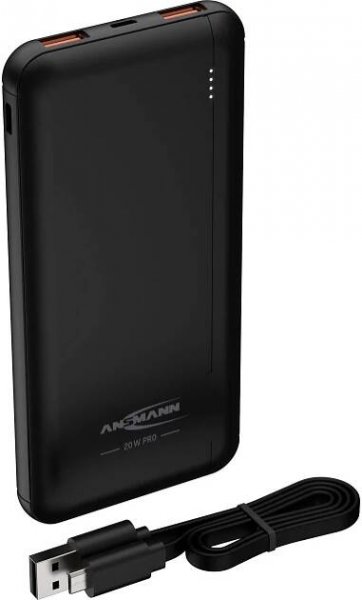 Ansmann PB320PD powerbanka Li-Ion, 10000 mAh, Dodávka energie, USB-A, USB-C®, černá
