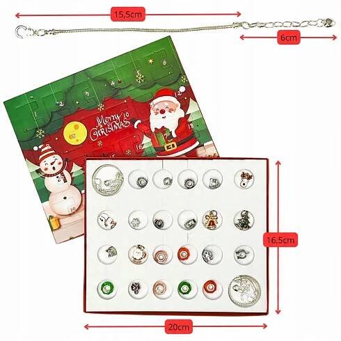 Sada adventní kalendář, přívěsky, šperky, náramky, dárek za 299.00CZK - Allegro
