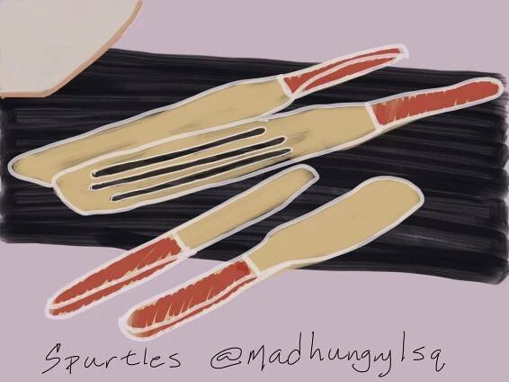 Spurtle drawing by Christine Chang Hanway