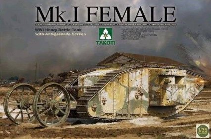 1:35 WWI Heavy Battle Tank Mk.I Female with Anti-grenade screen