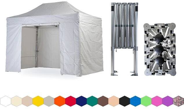 Profi skládací párty stan BIG HEXAGON s vlastním potiskem od výrobce TENTino - Párty stany TENTino.cz