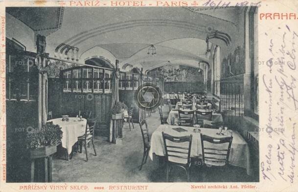 Pařížský vinný sklep - Hotel Paříž 1906