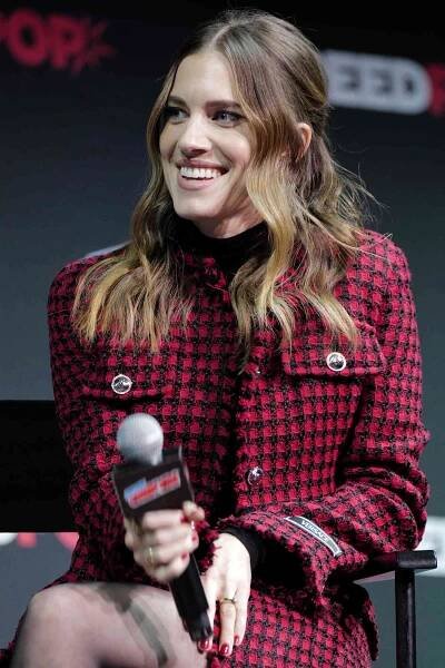Allison Williams speaks onstage at BlumFest NYCC during New York Comic Con 2024 at The Jacob K. Javits Convention Center on October 18, 2024 in New York City. 