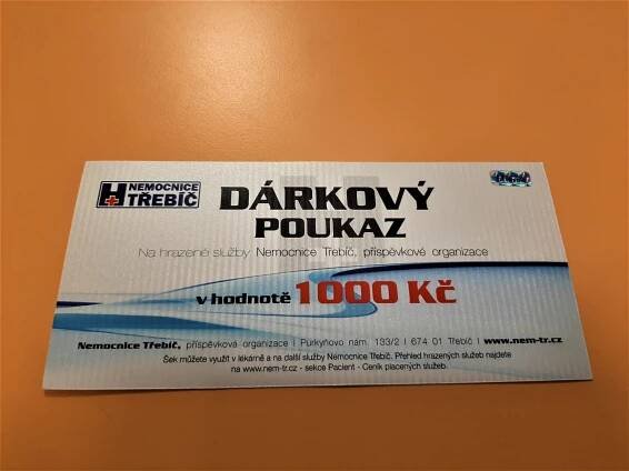 Dárkové poukazy Nemocnice Třebíč | nem-tr.cz