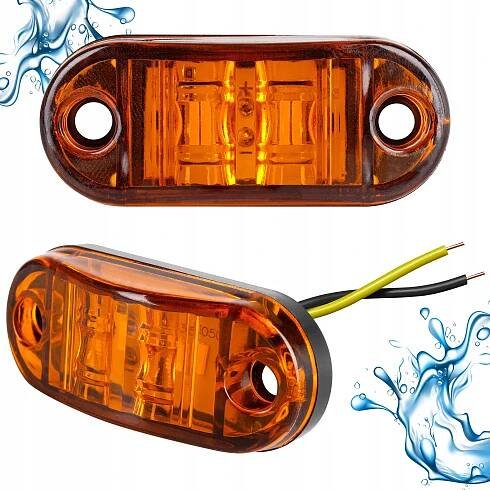LED obrysová lampa 12-24V IP67 oranžová pro směrové světlo
