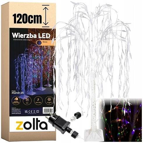 Stromek 140 led svítící vrba vánoční 120 cm modrý