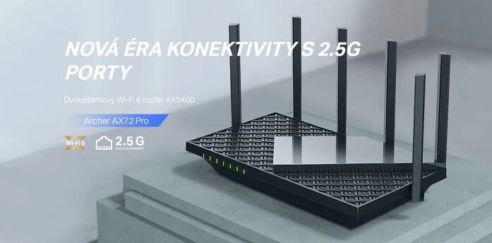 TP-Link Archer AX72 Pro / Wi-Fi 6 Router AX5400 / Dual Wi-fi / 2. | Mironet.cz