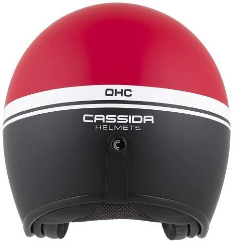 Otevřená helma na motorku Cassida Oxygen 2.0 Jawa OHC matná červeno-černo-bílá