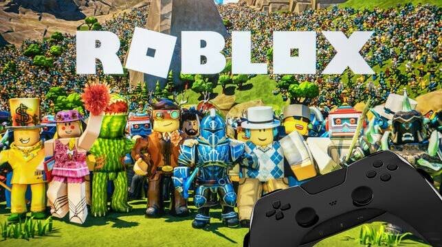 Roblox game with a console controller 