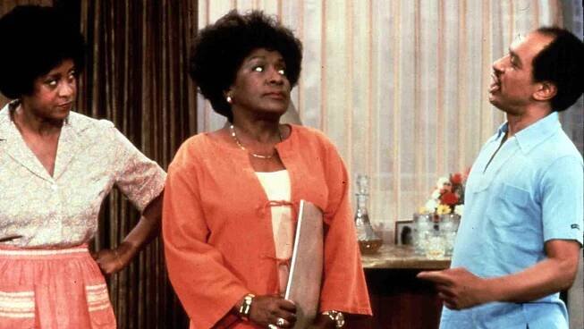 Marla Gibbs, Isabel Sanford, Sherman Hemsley, The Jeffersons, 1975