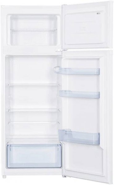 Kühl-gefrierkombination Kgs 2040 Weiß 163+41 L - Weiß, Basics, Glas/Kunststoff (55/143/55cm) - Nabo