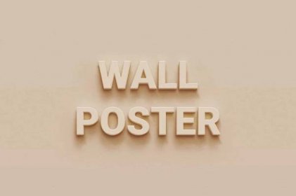 PSD Wall Poster Text Effect