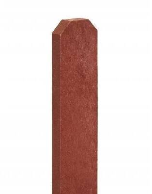 Plastová plotovka 78x21 mm, výška 150 cm, s tříhrannou hlavou, cihlová