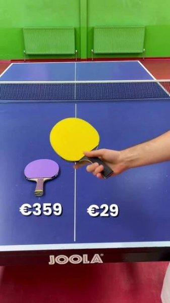 €359 vs €29 Ping Pong Yellow Racket #yellow #purple #tabletennis #講乒