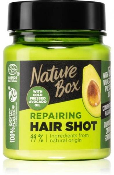 Nature Box Avocado Hair Shot intenzivní regenerační maska s avokádem