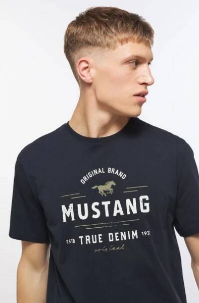 Pánské tričko MUSTANG modré | EXE JEANS | Specialisté na džíny Mustang, Cross, Mavi a další