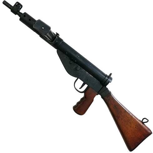 Samonabíjecí puška Sten MK V, ráže 9 mm Luger, použitá, Royal Small Arms Factory